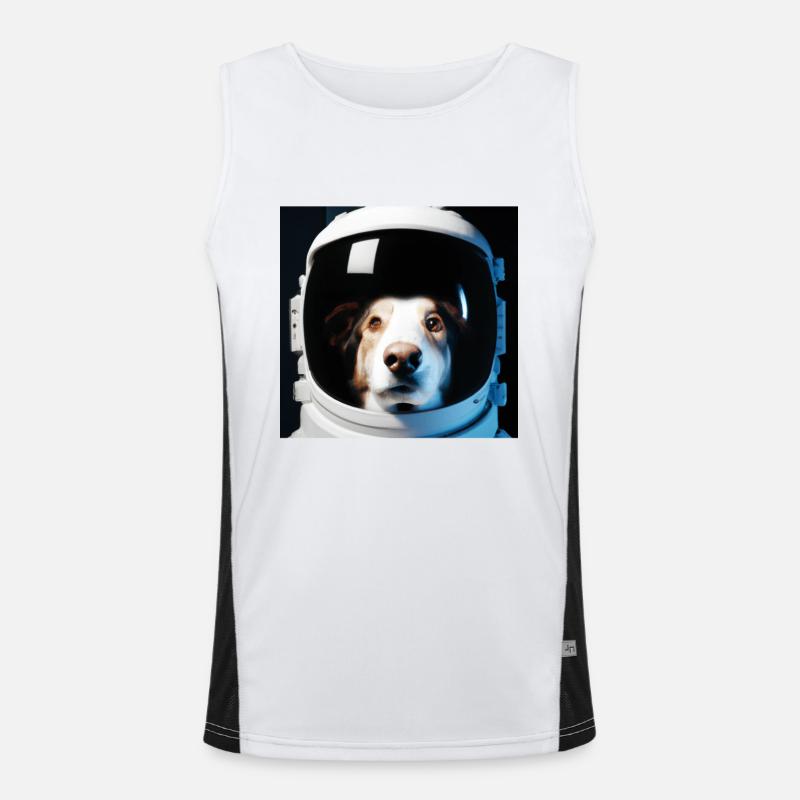 Chien dans l’espace Débardeur respirant contrasté Homme 