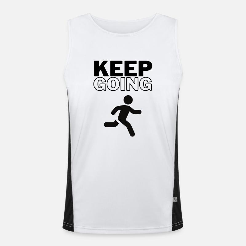 Keep Going Funktionelles Kontrast-Tank Top für Männer 