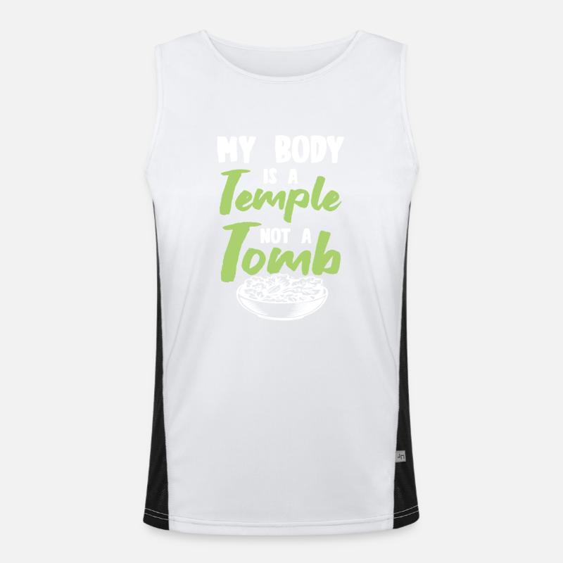 temple du corps végétalien Débardeur respirant contrasté Homme 