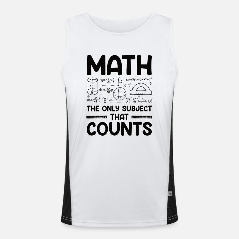 Professeur de mathématiques Formule mathématique Professeur de géométrie Débardeur respirant contrasté Homme 