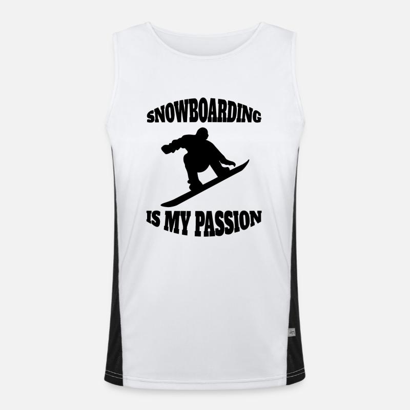Snowboard Spruch Wintersport Snowboardfahrer Funktionelles Kontrast-Tank Top für Männer 