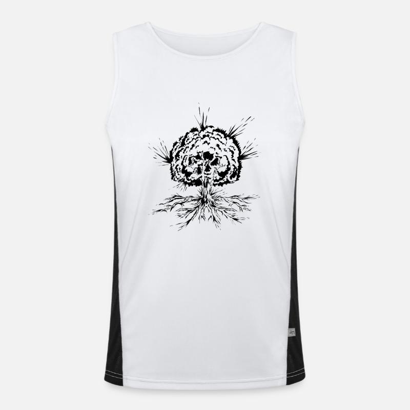 Tree with roots Men's Functional Contrast Tank Top 