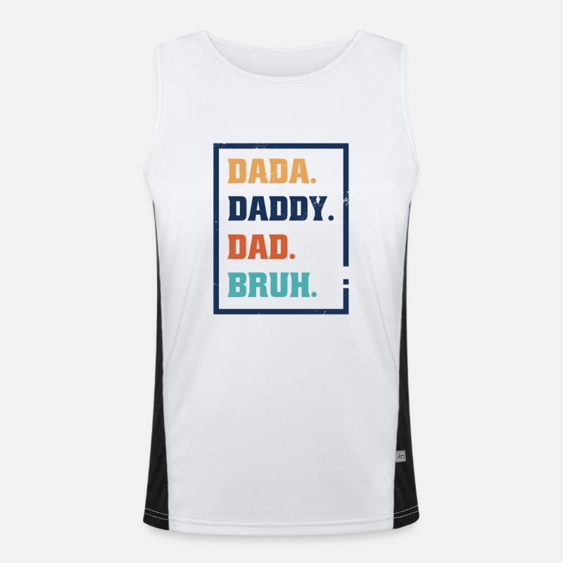 Évolution d’un Père - Père Papa Papa Papi Bruh Débardeur respirant contrasté Homme 