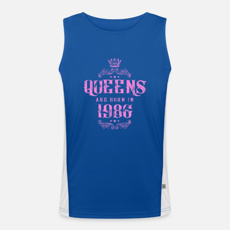 born in 1986 Funktionelles Kontrast-Tank Top für Männer 