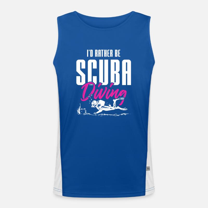 scuba diving Men's Functional Contrast Tank Top 