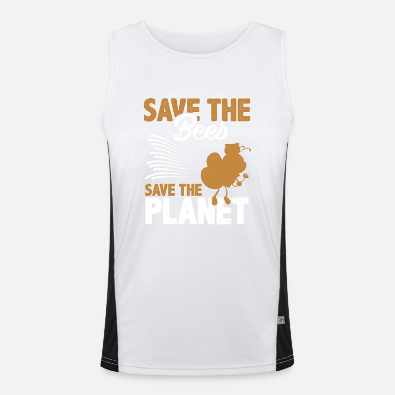 bienen schutz umweltschutz Funktionelles Kontrast-Tank Top für Männer 