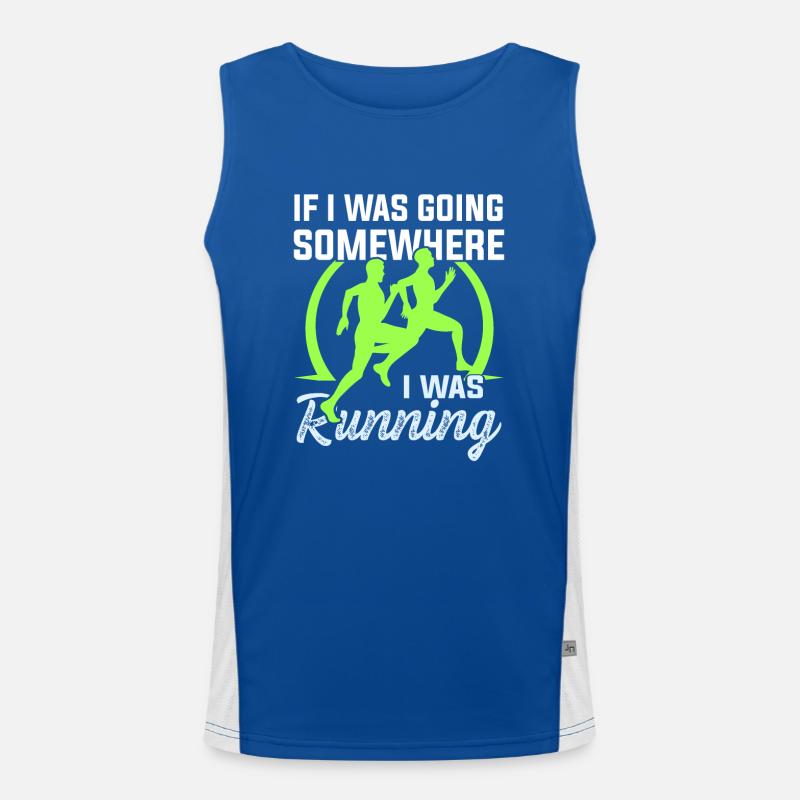 running slogan Men's Functional Contrast Tank Top 