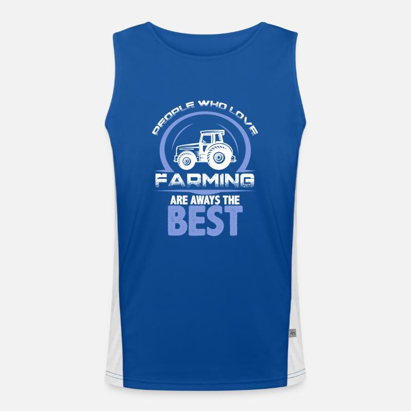 farming traktor Funktionelles Kontrast-Tank Top für Männer 