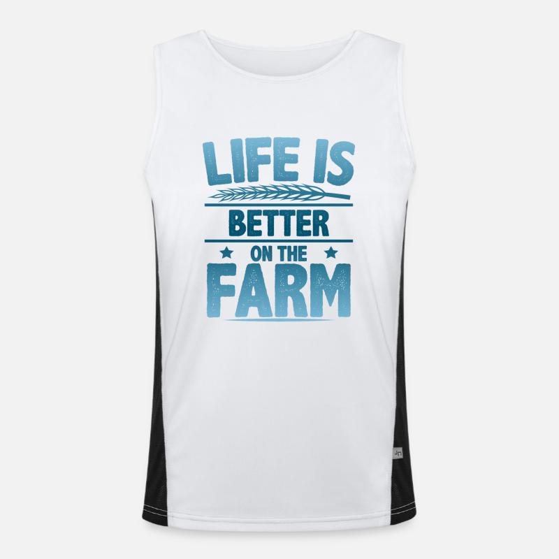 Farmer life is better Men's Functional Contrast Tank Top 