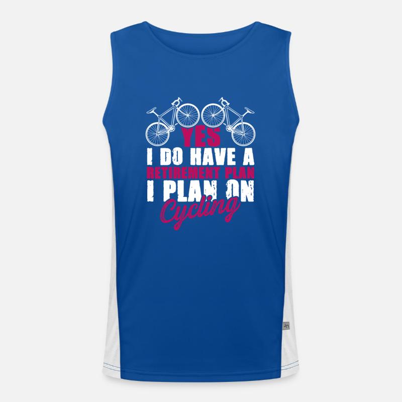 fahrrad spruch Funktionelles Kontrast-Tank Top für Männer 