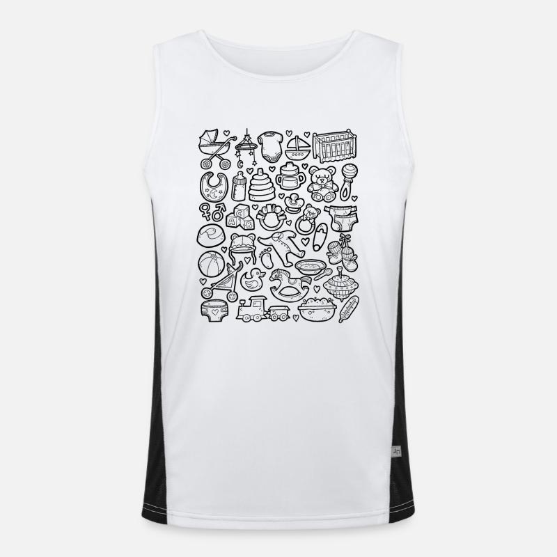 Baby Funktionelles Kontrast-Tank Top für Männer 