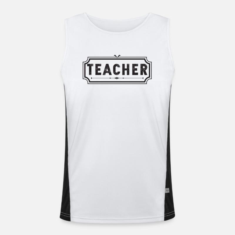 Teacher Learning Teaching Kindergarten Student School Men's Functional Contrast Tank Top 