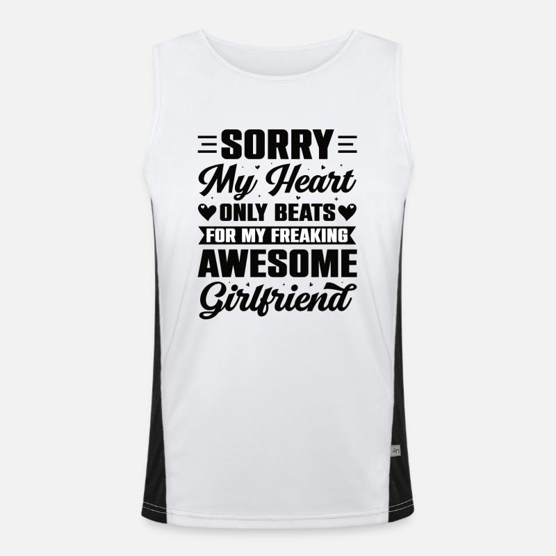 Girlfriend Boyfriend Partner Forgive Couples Couples Men's Functional Contrast Tank Top 
