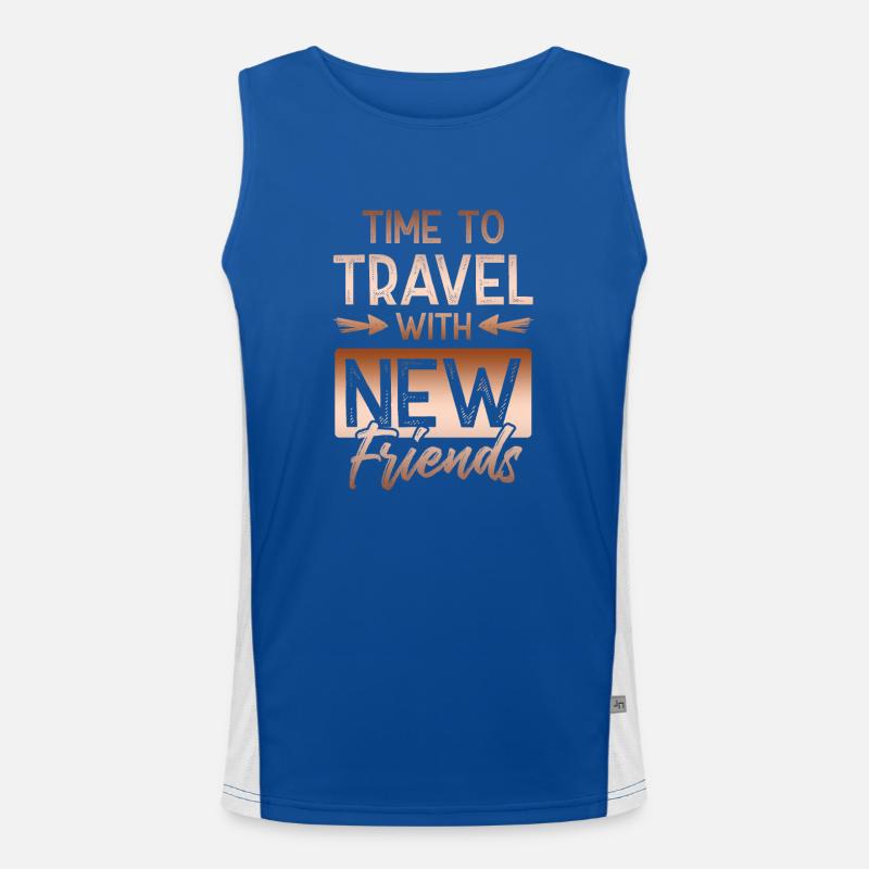 zeit zu reisen Funktionelles Kontrast-Tank Top für Männer 