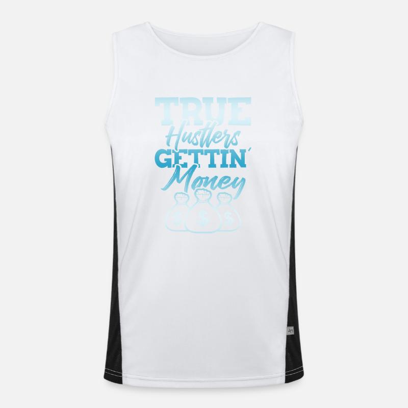 true hustle Funktionelles Kontrast-Tank Top für Männer 