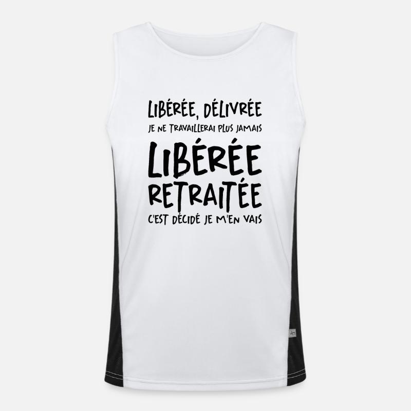Liberée - Délivrée - Retraitée Débardeur respirant contrasté Homme 