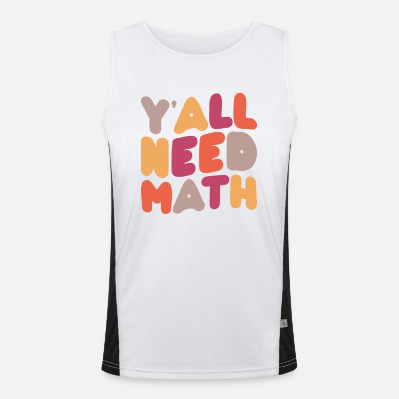 Math Mathématiques Mathématicien École Nerd Cadeau Débardeur respirant contrasté Homme 
