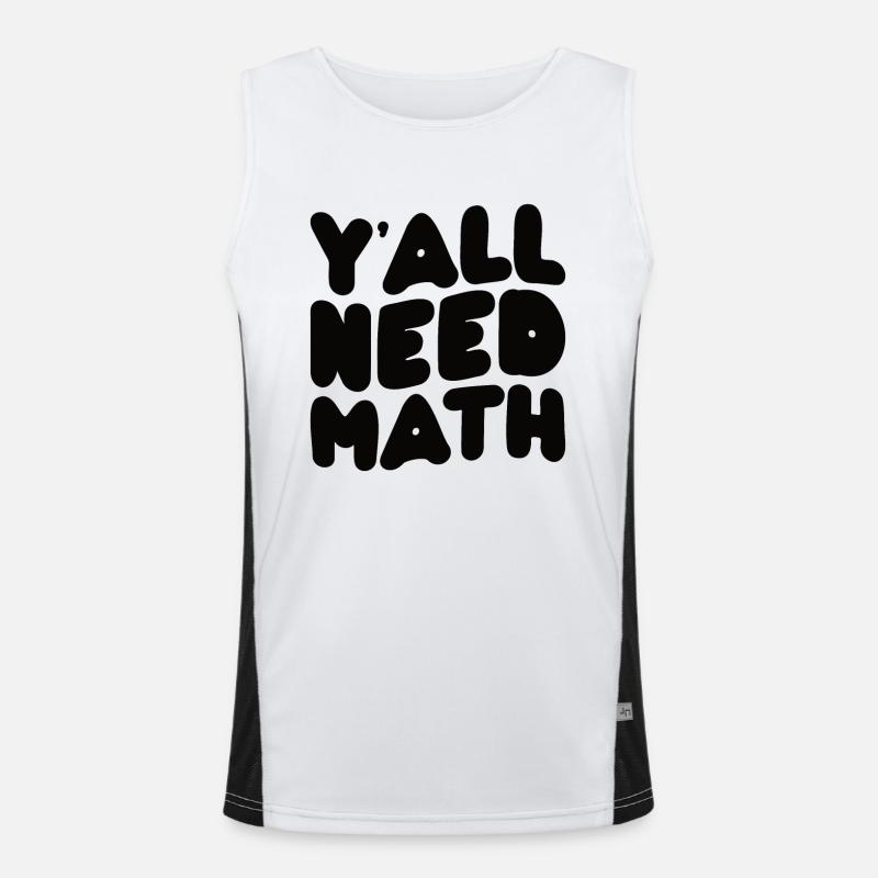 Mathe Mathematik Mathematiker Schule Nerd Geschenk Funktionelles Kontrast-Tank Top für Männer 