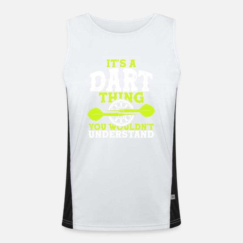 dart spiel Funktionelles Kontrast-Tank Top für Männer 