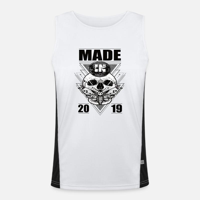 Made in 2019 Vintage Retro Limited Edition Funktionelles Kontrast-Tank Top für Männer 