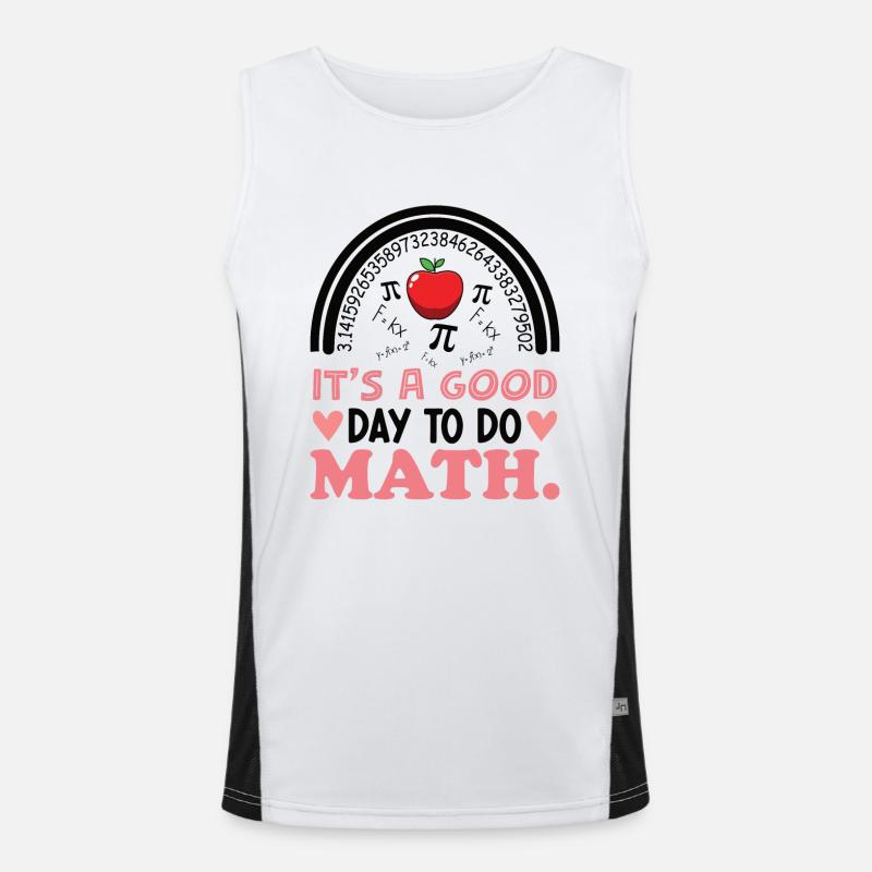 Math Math Mathematician School Nerd Gift Débardeur respirant contrasté Homme 
