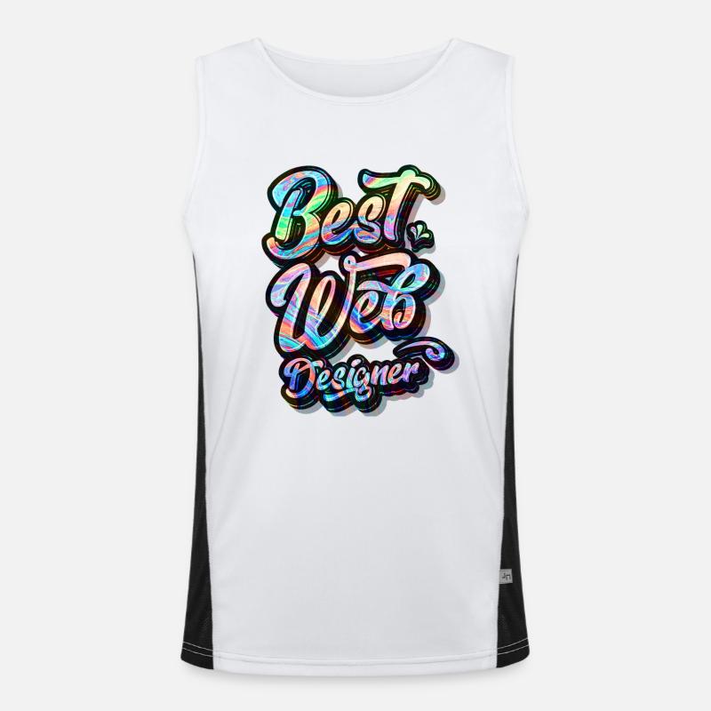 Best Web Designer Men's Functional Contrast Tank Top 