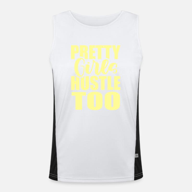 Mädchen Hustle Funktionelles Kontrast-Tank Top für Männer 