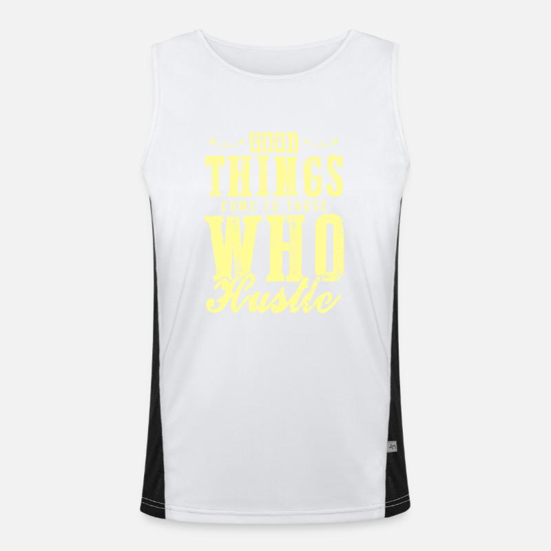 work hustle Men's Functional Contrast Tank Top 