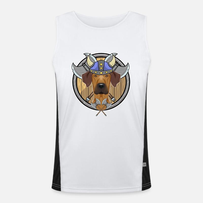 Rhodesian Ridgeback I Valhalla I Viking Men's Functional Contrast Tank Top 