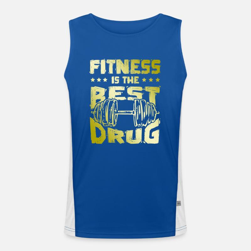 pray work trust God Men's Functional Contrast Tank Top 