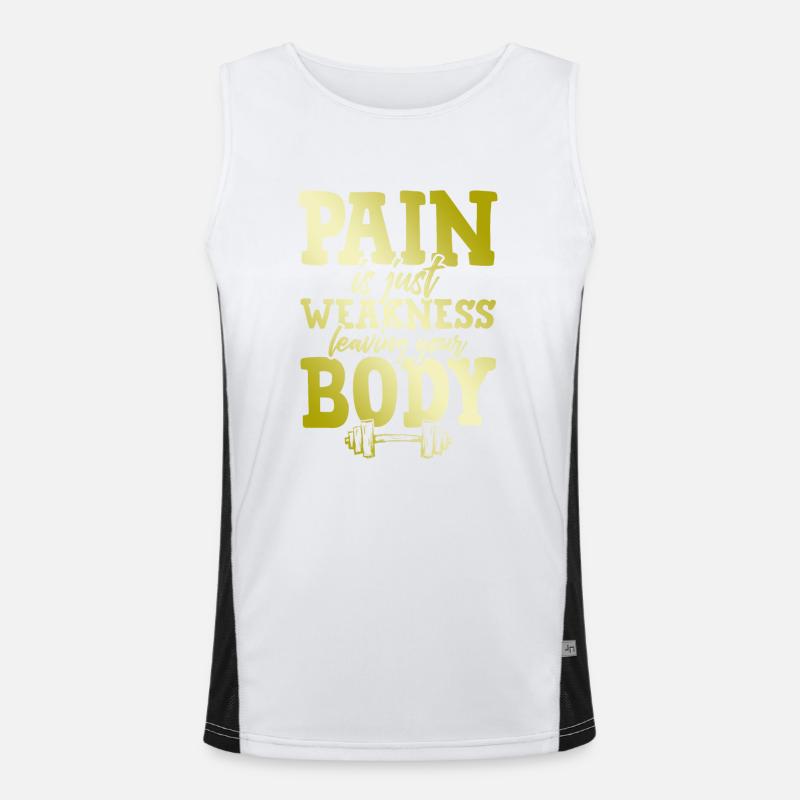 everything is possible with God - Men's Functional Contrast Tank Top  - white/black