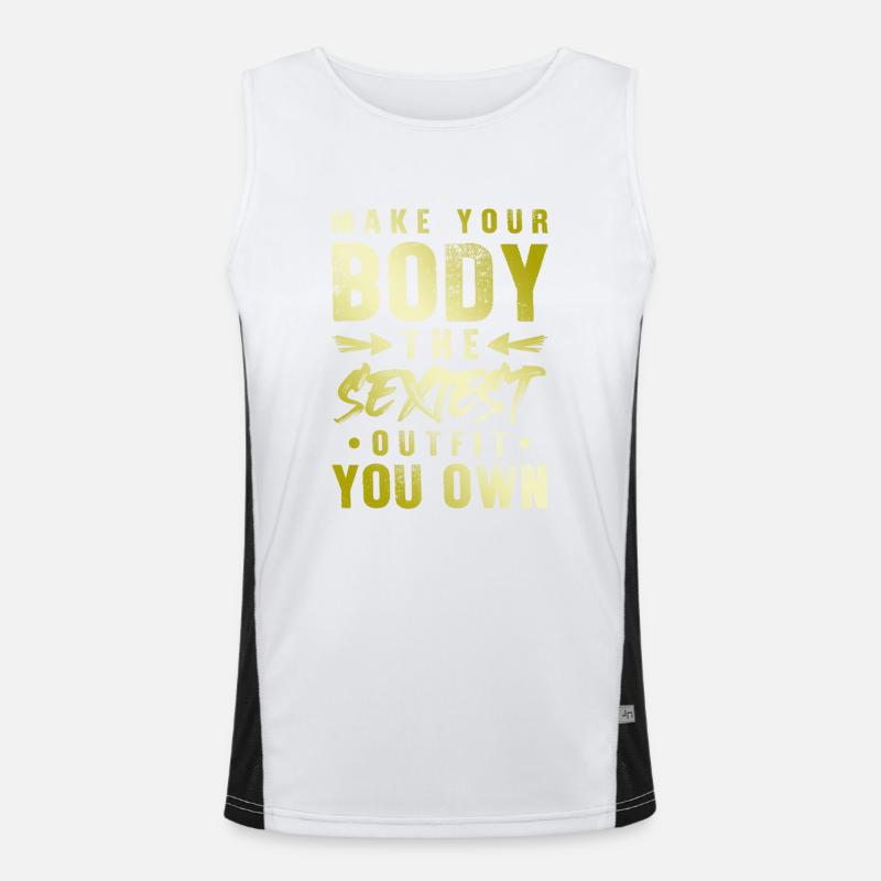 ich bin dein gott Funktionelles Kontrast-Tank Top für Männer 