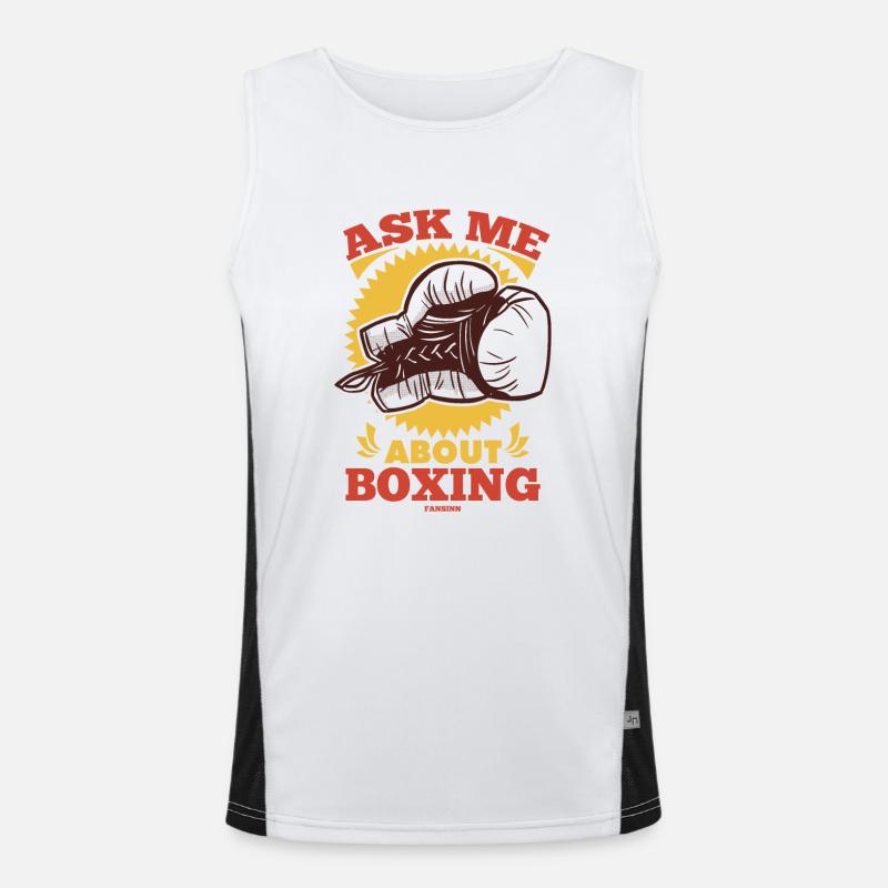 Posez-moi des questions sur la boxe Débardeur respirant contrasté Homme 