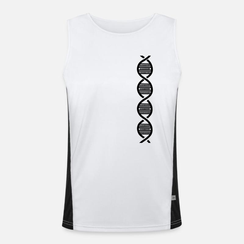 Black DNA harmonica for harmonica player Men's Functional Contrast Tank Top 