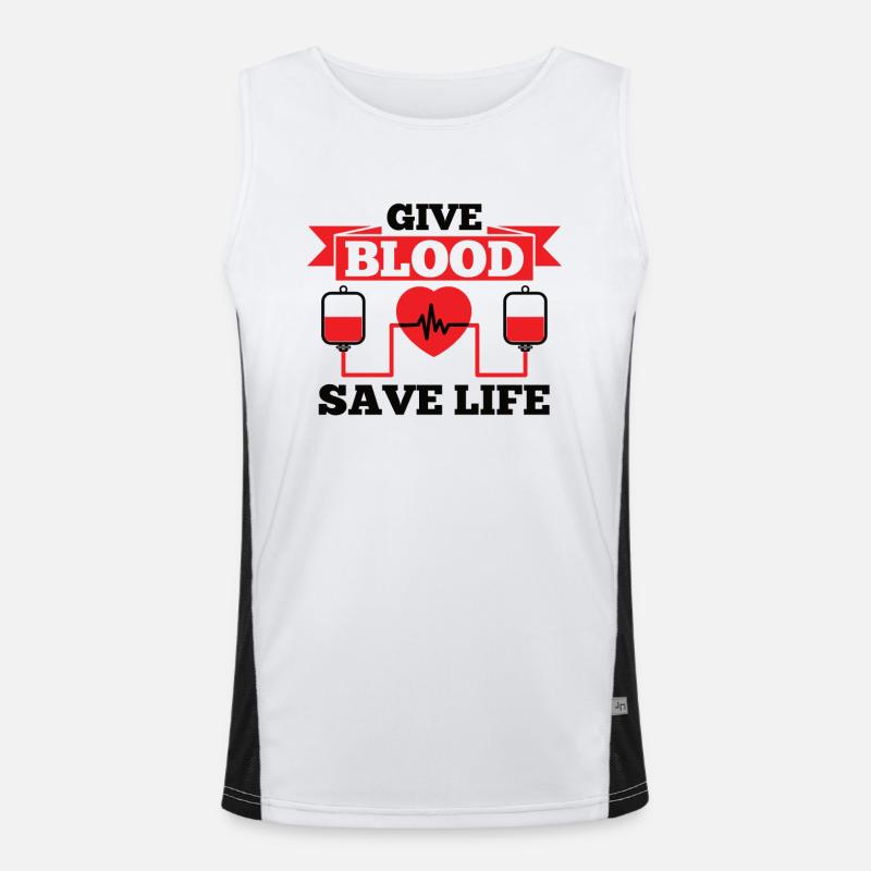 Blutspende Blutspenden Blutspender Funktionelles Kontrast-Tank Top für Männer 