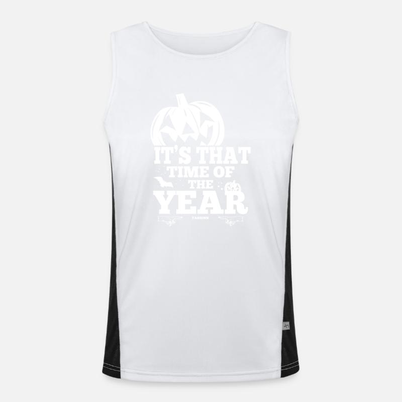 creepy pumpkin Men's Functional Contrast Tank Top 