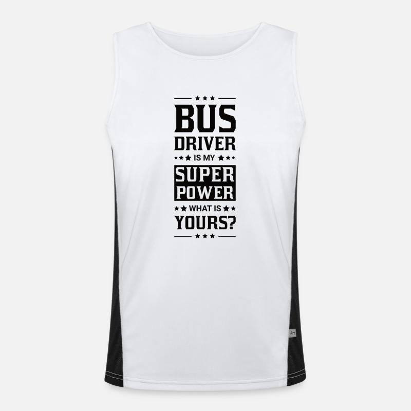 Bus driver Vocation Profession Work Gift Men's Functional Contrast Tank Top 