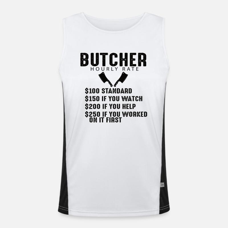 Butcher Butcher Profession Funny Saying Gift Men's Functional Contrast Tank Top 