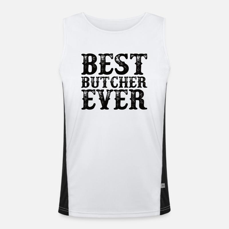 Butcher Butcher Profession Funny Saying Gift Men's Functional Contrast Tank Top 