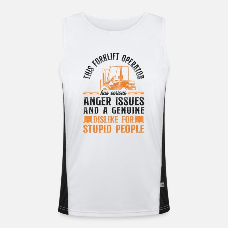 Certified Forklift Truck Operator Men's Functional Contrast Tank Top 