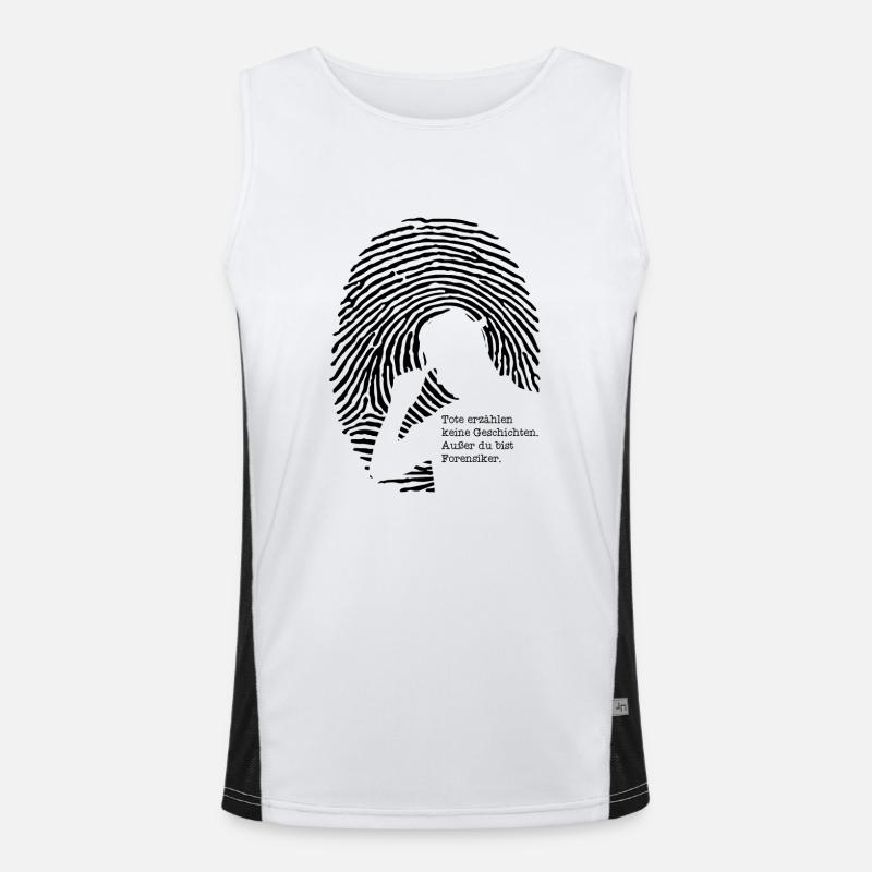 Spurensicherung - Kripo Polizei Kriminaltechnik Funktionelles Kontrast-Tank Top für Männer 