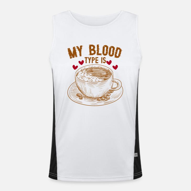 Kaffee Junkie Funktionelles Kontrast-Tank Top für Männer 