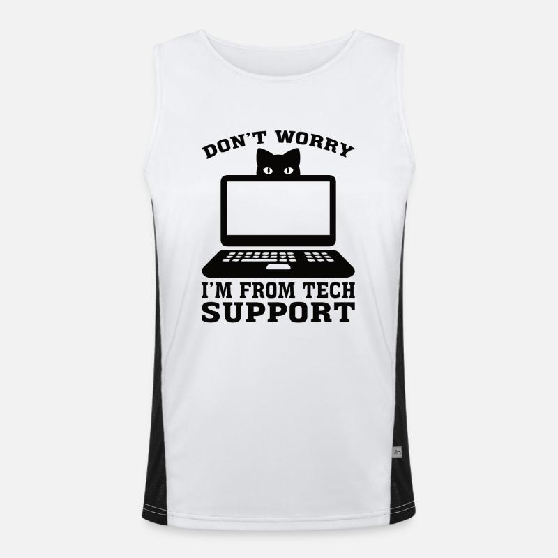 Support technique Technologie informatique Logiciel informatique Débardeur respirant contrasté Homme 