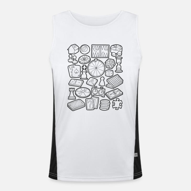Board games and board games Men's Functional Contrast Tank Top 