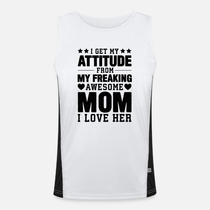 Stolze Mama Einer Wundervollen Tochter Geschenk Funktionelles Kontrast-Tank Top für Männer 