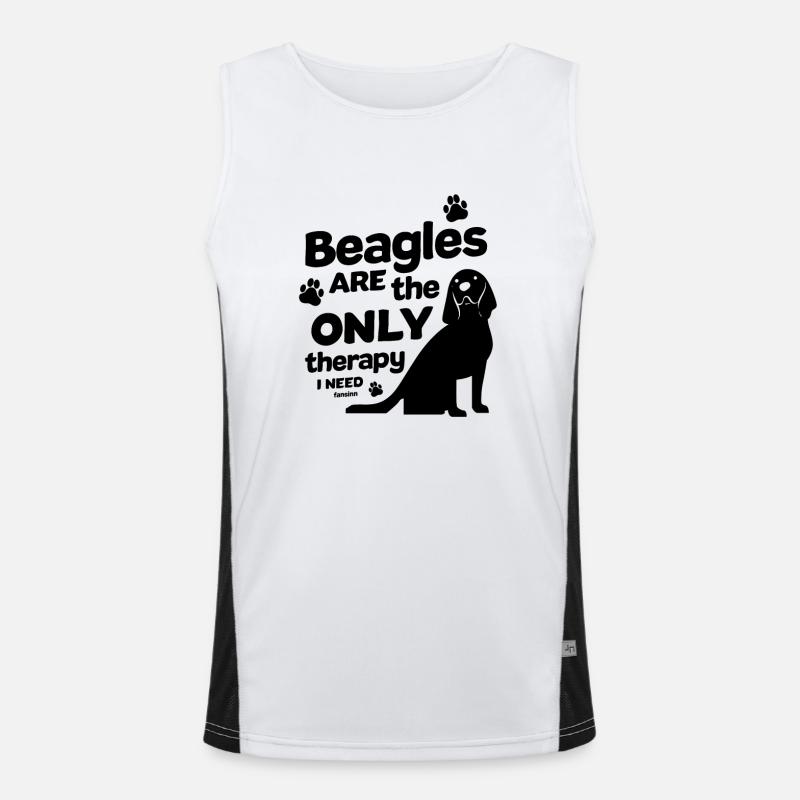 Beagle dog lovers Men's Functional Contrast Tank Top 