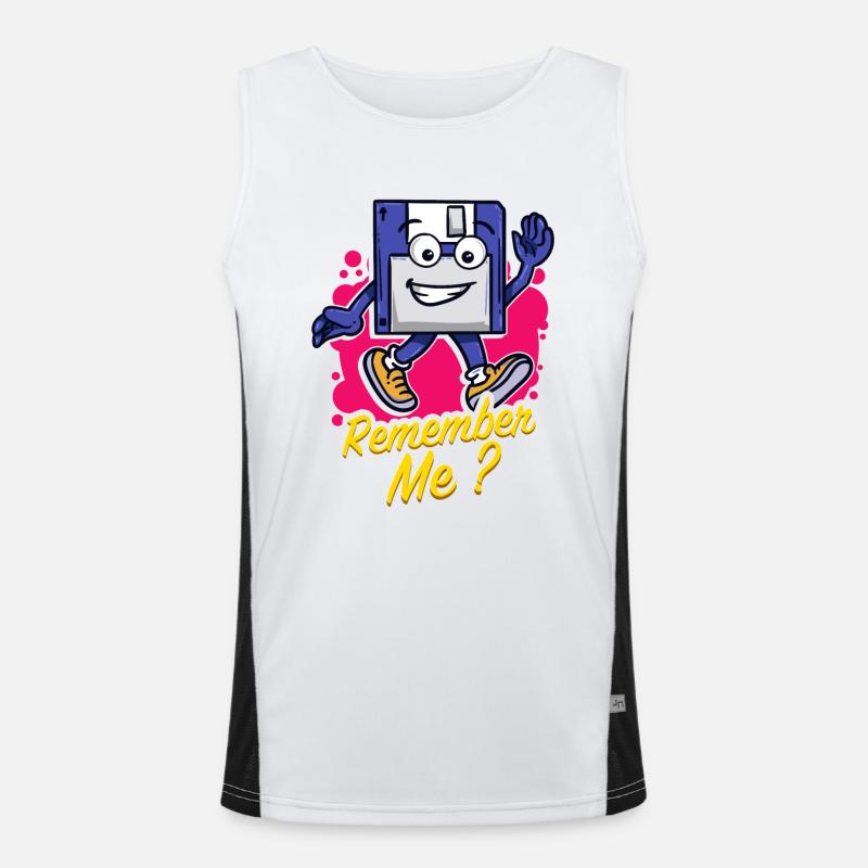 Programmeur Retro-diskette Disquette Débardeur respirant contrasté Homme 