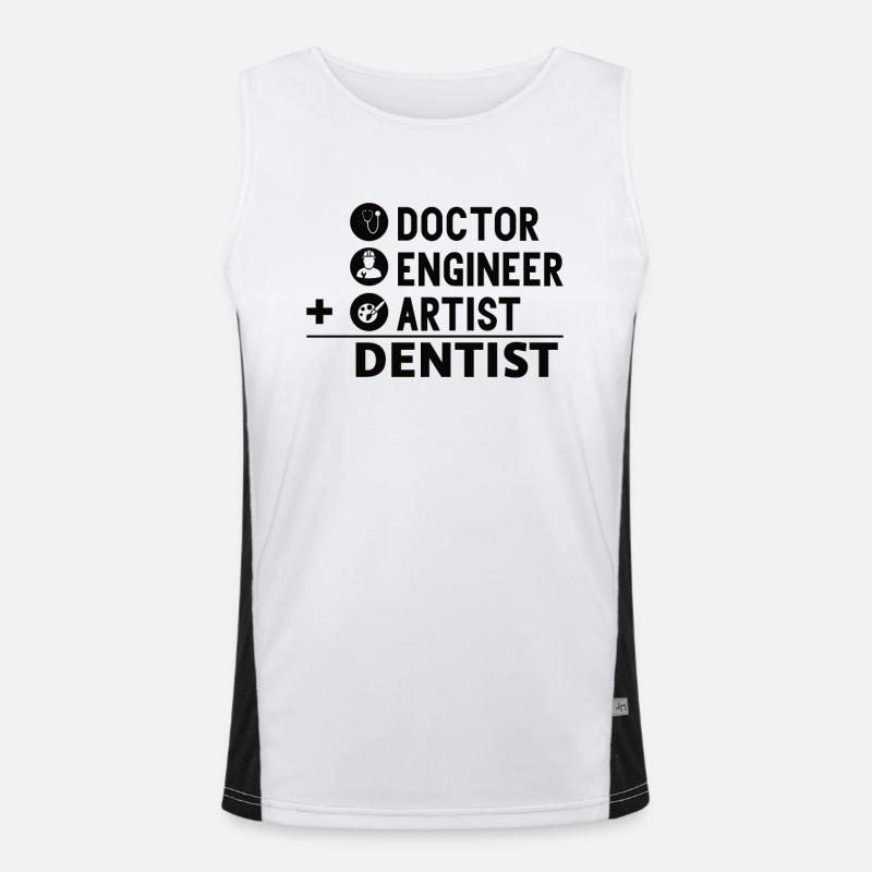 Dental Assistant Dentist Tooth Men's Functional Contrast Tank Top 