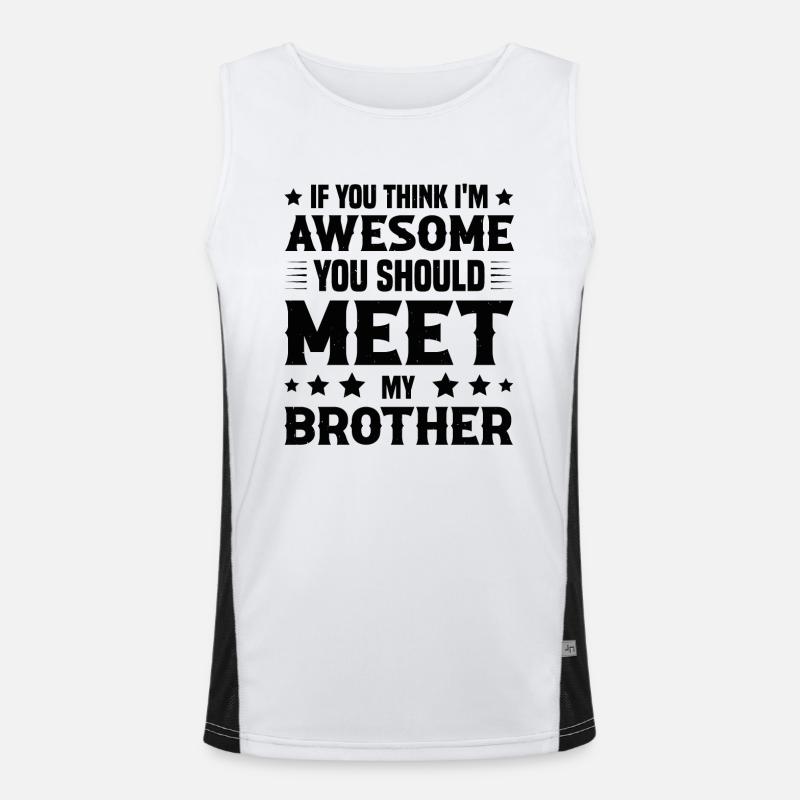 Bruderherz Bester Bruder der Welt Geschenkidee Funktionelles Kontrast-Tank Top für Männer 