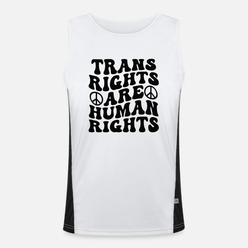 Androgyn Bisexual Gender Gay Trans Binary Men's Functional Contrast Tank Top 